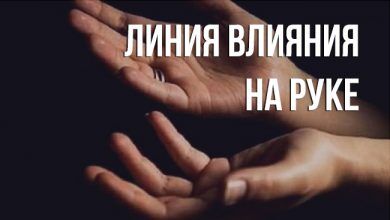 Линии влияния на руке