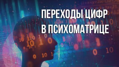 Переходы цифр в психоматрице